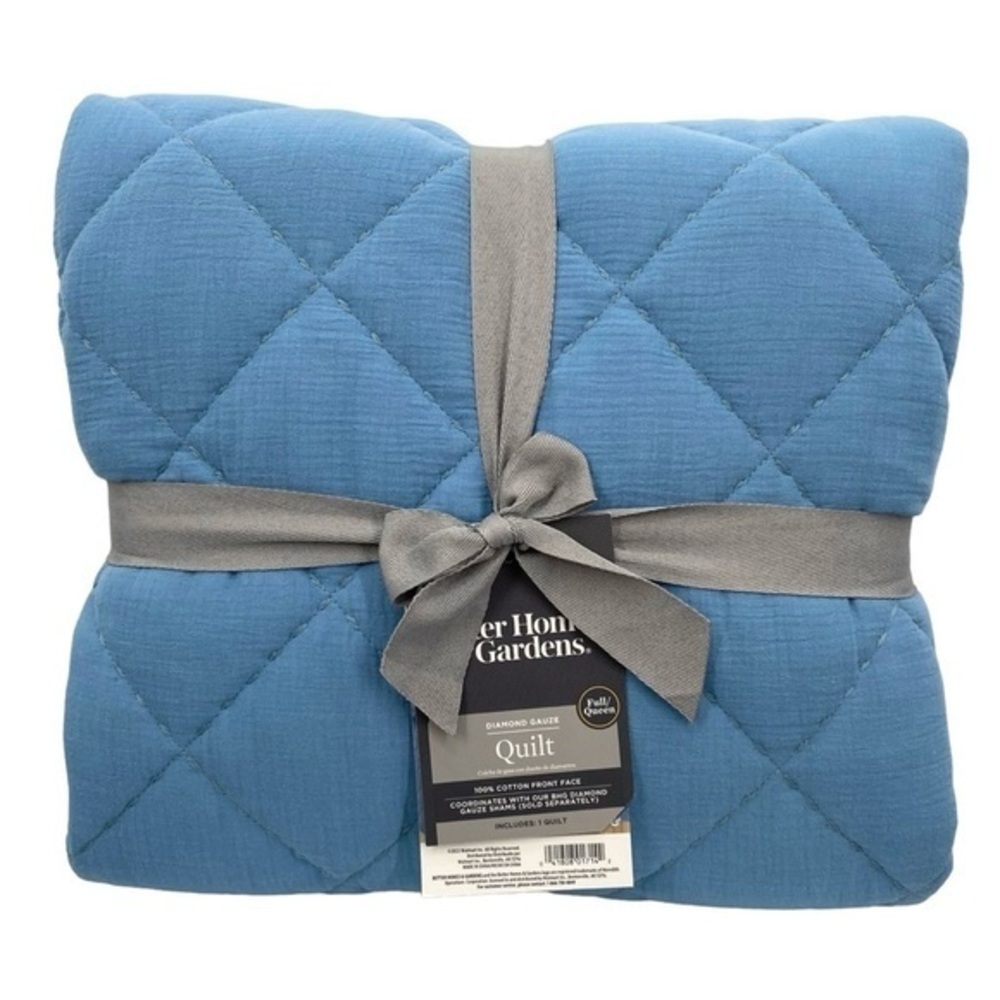 Better Homes & Gardens Blue Diamond Gauze Quilt Comforter Blanket